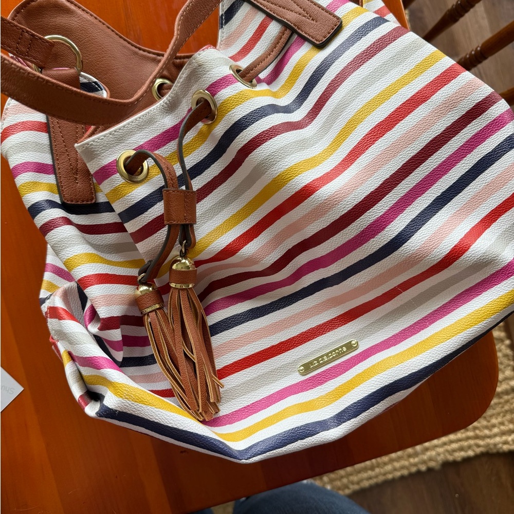 Colorful Striped Tote Bag